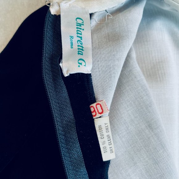 ❤️  VINTAGE ITALIAN GIRLS LUXURY DESIGNER VELVET FORMAL DRESS 11 12 ITALY EUC ❤️ - Picture 13 of 14